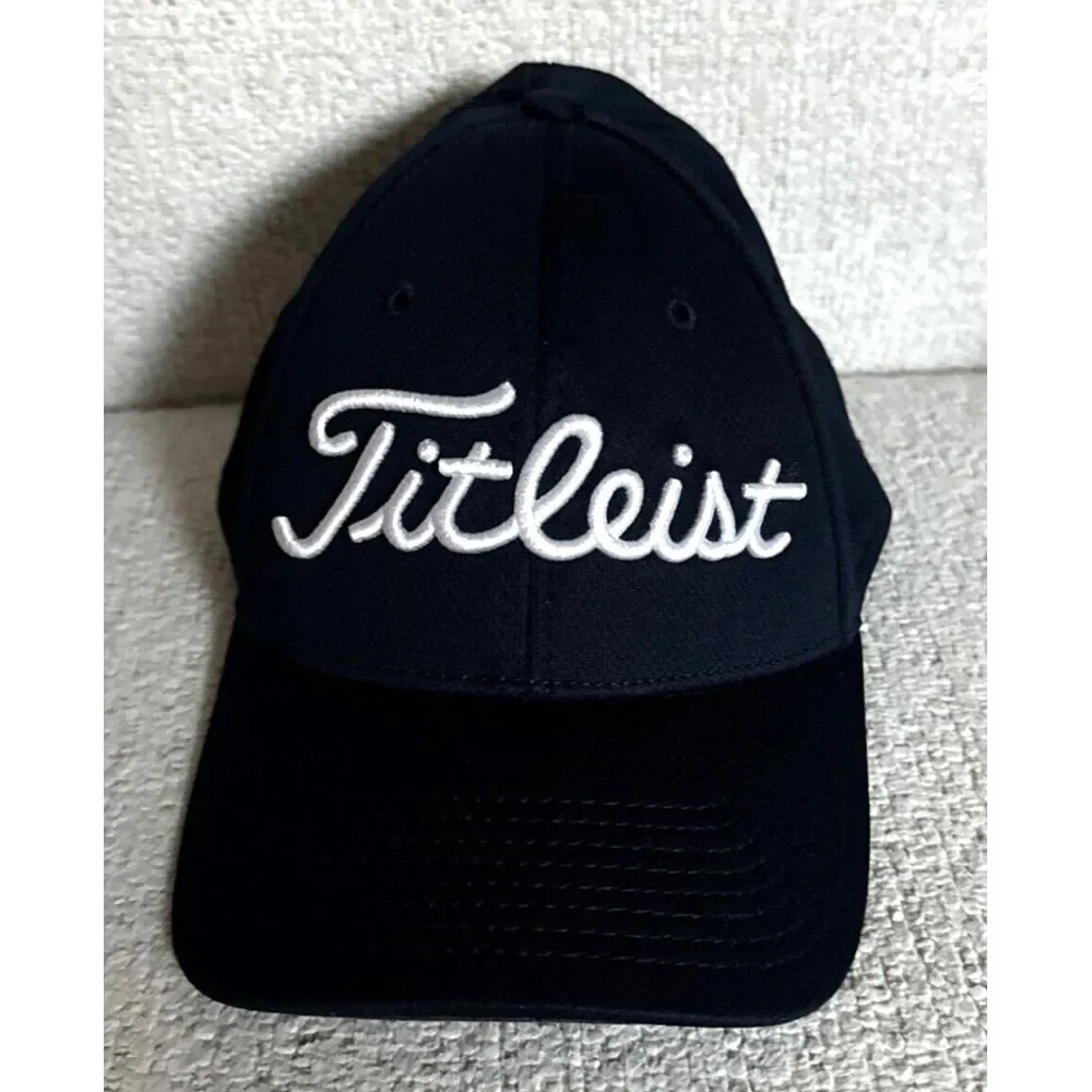 New‎ Era Titleist Golf  Mesh Flex Fitted L/XL Hat Cap Blue Company Logo